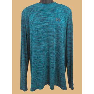 Under Armour Mens HeatGear Fitted L/S Shirt XL Teal Blue